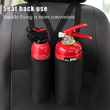 NXqilixiang Paquete de soporte para extintor de incendios para coche, bolsa de almacenamiento de taza de agua, bolsa de almacenamiento para respaldo de asiento de coche, fácil instalación, multifuncional, fuerte bolsa de extintor (2 unidades)