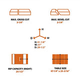 Evolution - RAGE5-S Power Tools RAGE5S Sierra de mesa multimaterial TCT de 10 pulgadas, 10