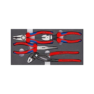 Knipex Tools 00 20 01 V15 - Juego de alicates (4 unidades, en bandeja de espuma)