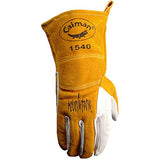 Caiman 1540-4 Guantes de soldadura y fundición, color dorado, M