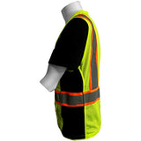 GLO-079 FrogWear HV - Chaleco de seguridad de malla de poliéster de alta visibilidad, Amarillo alta visibilidad, X-large