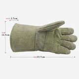 Manoplas Horno Resistentes Al Calor Guantes aislantes, guantes ignífugos ignífugos ignífugos, resistentes al calor, a alta temperatura, a 500 grados, adecuados para la construcción, en exteriores Mito