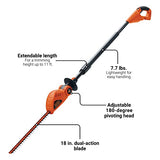 BLACK+DECKER LPHT120B Bare Max Lithium Ion Pole Hedge Trimmer, 20-Volt