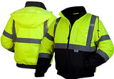 PYRAMEX RJ3210L RJ32 Series - Chaqueta bomber de alta visibilidad con forro acolchado, talla L