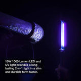 NEIKO 40337A Cordless COB LED and UV Work Light | Max 1000 Lumens | 8 Hour Run Time | Rechargeable 4000 mAh Li-Ion Battery | USB Charging | 5 Modes: 1000, 800, 600, 400, 200 Lumens | Magnetic Hooks