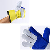 Guantes De Trabajo De Seguridad, Guantes De Soldador, Protección De La Soldadura De La Protección De La Mano De Obra, Alta Temperatura Y Resistencia Al Desgaste, Guantes Antideslizantes A Fuego Corto