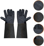 Guantes de jardinería, guantes de soldadura, guantes de trabajo protectores, guantes de cuero de guantes de soldadura Guantes de cuero de cuero que trabaja en el jardín protector contra el guiso de ma