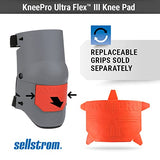 Sellstrom KneePro - Rodilleras Ultra Flex III - Protección resistente y comodidad para construcción, jardinería, ejército, trabajo de pisos, gris y naranja