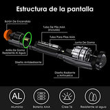 Linterna LED Luz UV y Blanco 2 en 1,AveDistante Linterna Ultravioleta Linterna Tácticas con Funcion de Agrandar y Enfocar 4 Modos para Lluminación Detectar Orina de Mascotas,Ciclismo,Camping, Flashlight 1000 Lúmenes Incluida AAA Batería