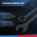 Neiko 03129A Jumbo Combination Wrench Set, 10 Piece | Black Oxide Finish | SAE (1-5/16" - 2")