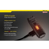 Nitecore Thumb - Llavero inclinable de 85 LM, Color Negro