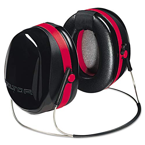 3 M mmmh10b e a r Peltor optime 105 behind-the-head orejeras con auriculares, 29 NRR  , color rojo/negro, Rojo/Negro