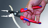 Knipex Tools 13 82 8 4 in 1 Alicate para Instalación Eléctrica con Mango de cómodo agarre, rojo y azul