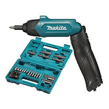 Makita DF001DW - Juego de destornilladores hexagonales de iones de litio de 3,6 V, color verde azulado, 3,6 V