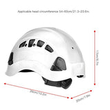 Zwinner Casco de protección ndustrial, resistente a la corrosión, resistente a altas temperaturas, casco de seguridad, tela suave con orificio de aire para espeleología(28 x 21 x 18cm-blanco)