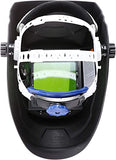 Soldadores Escudo facial, Handheld de máscara de soldadura, casco de soldador de oscurecimiento automático, área de vista grande de 100x93 mm, batería de litio con energía solar, control de la soldado