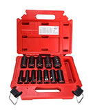 Milwaukee 49-66-7006 SHOCKWAVE 3/8 in. Drive Deep Well 6 Point Impact Socket Set (12-Piece)