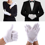 Guante De Trabajo Blanco, 12 Pares Guantes De Inspección Blancos, Guante De Algodón Ligero Y Cómodo, Aplicable Al Uso De Etiqueta, Inspección, Instrumentos De Precisión, Etc.