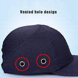 WXJ Gorra Antigolpes Transpirable Y Anticolisión Estilo de Béisbol Tejido de Polialgodón Casco Duro ABS Carcasa Interior Anti-Rotura Tamaño Ajustable Hombres Y Mujeres En Invierno