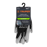 Truper GU-111, Guantes de nylon recubierto de poliuretano, puño tejido, CH