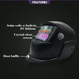 Soldadores Escudo facial, Hommasca de máscara de soldadura, Helmet de soldadura solar se convierte automáticamente en la máscara de soldadura eléctrica negra Visor profesional solar profesional for so