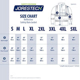 JORESTECH Chaqueta impermeable de alta visibilidad ANSI/ISEA 107-2015 Clase 3 Nivel 2 Amarillo/Negro JK-03-YLBK (S)