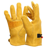 Guantes a prueba de calor, guantes de soldadura de cuero Doble capa corta CALOR DE CALOR DE PROTECCIÓN Guantes de estufa XL 1 Pair, guantes resistentes a los cortes