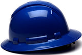 Pyramex Safety Products HP54160 Ridgeline Full Brim Hard Hat, 4 Pt. Ratchet, Blue