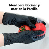 CHEF DEMO - Guantes de Nitrilo Parrilleros - 15 Pares de Guantes para el Asador de Alto Rendimiento - Ideal para Cocinar y Usar en la Parrilla - Pack de 5 Paquetes de 3 Pares de Guantes c/u