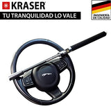 KRASER WA839B Bastón Antirrobo Automóvil Volante, Cerradura Seguridad, Martillo Emergencia, Disuasorio, Universal Coche Camión, Caravana Furgoneta, Bastón Carro, Seguro Volante, Candado Auto