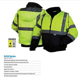 PYRAMEX RJ3210L RJ32 Series - Chaqueta bomber de alta visibilidad con forro acolchado, talla L