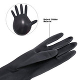 Guantes de tinte para el pelo, color negro, reutilizables, para peluquería, látex, grandes, gruesos, de goma, para la limpieza, cocina, lavaplatos, 5 pares