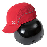 TIHEEN Gorra de béisbol de Seguridad, Ligera, de Seguridad, Resistente, protección para la Cabeza, Transpirable, Gorra de protección para la Cabeza (M18109H-rojo-ala Corta)