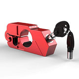 Archy Candado para Motocicleta Universal Moto para Manillar Freno Ciclomotores Máxima Seguridad Anti robo con 2 llaves Acero Inoxidable (CPM5879) Rojo