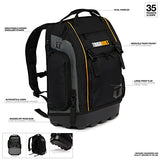 ToughBuilt - Bolsa de herramientas y mochila profesional, se adapta a portátiles de 13 a 17 pulgadas, solapa frontal grande que proporciona fácil acceso a todas las herramientas, base resistente todoterreno, bolsillos internos abiertos y cubiertos (TB-66C