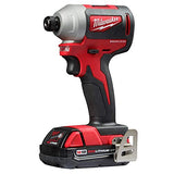 Milwaukee 2850-21P SB M18 Kit de destornillador de impacto inalámbrico compacto sin escobillas de 0,25 pulgadas con 1 batería