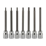 NEIKO 10080A - Juego de llaves de vaso Torx (3/8", 7 piezas, T10 a T40, 4-3/8")