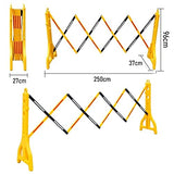 Barricada Móvil Expandible, Valla De Tráfico De Plástico, Puerta De Seguridad Vial Portátil con Reflectores, Puerta De Barrera para Señalización Vial O Estacionamiento De Automóviles