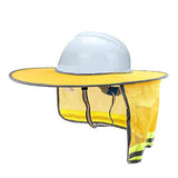 Sitio de Construcción Protección Solar Cascos Duros Ala Completa Cuello de Malla Transpirable Parasol para Cascos Bolsa de Almacenamiento Oculta Visibilidad Diseño Reflectante Resiste Los Rayos UV