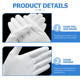 iplusmile 10 Pares de Guantes de Protección de Seguridad de Algodón Guantes de Joyería de Monedas Guantes de Trabajo Mitts Savers de Mano para Cocinar Jardinería