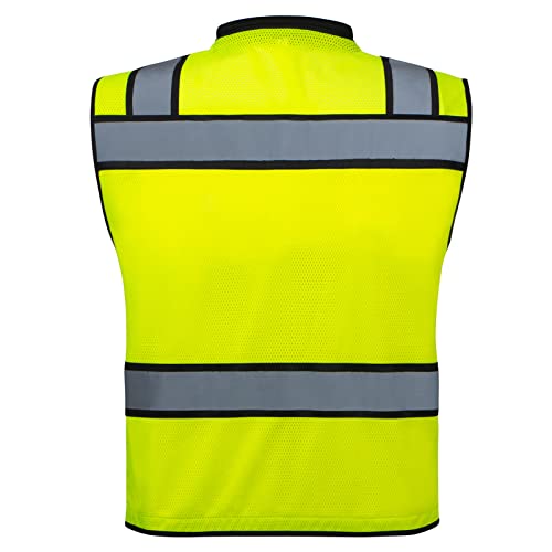 Chalecos de seguridad con bolsillos Chaleco reflectante para trabajo al  aire libre, correr, caminar, - Se adapta a hombres y mujeres (con  cremallera)