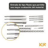 KINGSMAN | Juego De 12 Brocas Y Cinceles - Brocas de Albañilería - Herramientas y Mejoras del Hogar – Para Concreto – SDS Plus – Hechas de Acero - Estuche de Almacenamiento – 12 Piezas