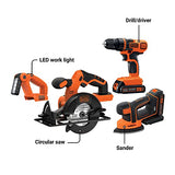 Black + Decker bd4kitcdcmsl 20 V max lithiuim Ion 4 Herramienta Combo Kit