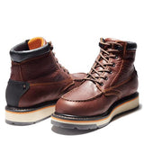 Timberland PRO Gridworks Botas de trabajo industriales impermeables con punta suave de 6 pulgadas para hombre, Marrón, 9 US