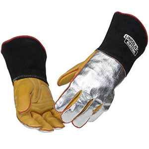 Lincoln - Guantes de soldadura eléctricos resistentes al calor | Mano reflectante aluminizada | Grande | K2982-L