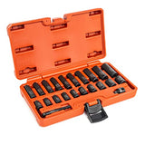 NEIKO 02435A, 22 Piece, 1/4 Socket Set, Standard 3/16” – 9/16” SAE, Deep and Shallow Sockets, Chrome Vanadium Steel, 3/8” to 1/4” Reducer, Hex Shank Socket Impact Adapter, 1/4 Drive Socket Set