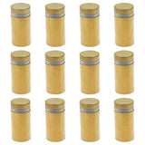 Kmitmuk 12 piezas de tornillos de pared de acero inoxidable de 5/8 pulgadas x 1-1/16 pulgadas para colgar marcos de fotos de acrílico, oro pulido