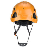 LAJS Casco de Seguridad, cómodo de Llevar Casco de espeleología Tela Suave con Orificio de Aire para espeleología(28 * 21 * 18cm-Naranja)