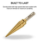 Neiko 10182A Titanium Step Drill Bit, 1/8" - 1/2" in 1/32" Increments