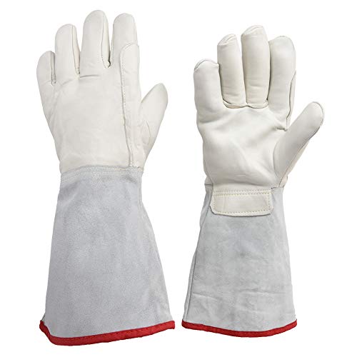 Yesbaby Guantes Protectores Criogénicos de 40 Cm de Largo con Tratamiento de Nitrógeno Líquido de Trabajo Guantes Criogénicos